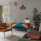 PRISM CONCUSSION 3-dörrars TV-bänk i svart finish