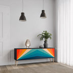 PRISM CONCUSSION 3-dörrars TV-bänk i svart finish