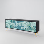 ASIAN SWAY 3-Door TV Stand in Black Finish