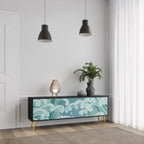 ASIAN SWAY 3-Door TV Stand in Black Finish