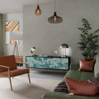 ASIAN SWAY 3-Door TV Stand in Black Finish