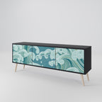 ASIAN SWAY 3-Door TV Stand in Black Finish