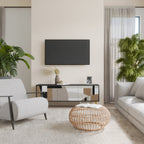 DELICATE MEMENTO 3-Door TV Stand in Black Finish