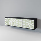 HELIX DANCE 3-Door TV Stand in Black Finish