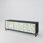 HELIX DANCE 3-Door TV Stand in Black Finish