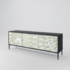 HELIX DANCE 3-Door TV Stand in Black Finish