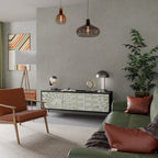 HELIX DANCE 3-Door TV Stand in Black Finish