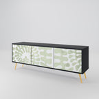 HELIX DANCE 3-Door TV Stand in Black Finish