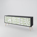 HELIX DANCE 3-Door TV Stand in Black Finish