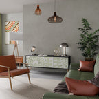 HELIX DANCE 3-Door TV Stand in Black Finish