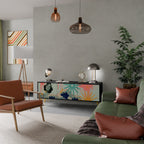 KANAGAWA BEAUTY 3-dörrars TV-bänk i svart finish