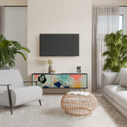 KANAGAWA BEAUTY 3-dörrars TV-bänk i svart finish