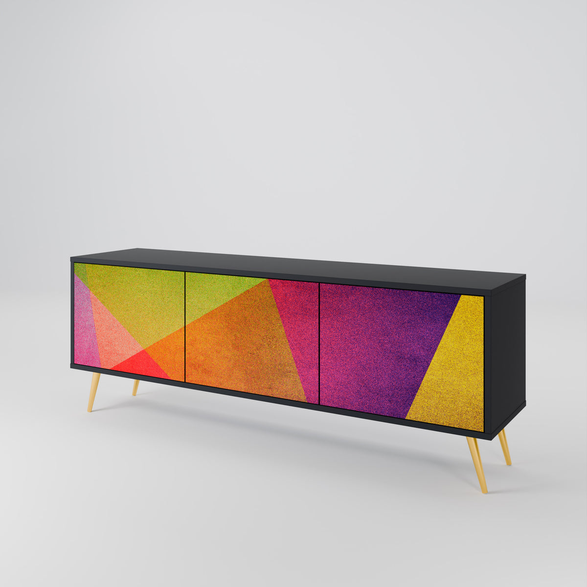 VIVID GEOMETRY TV-bänk med 3 dörrar