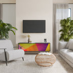 VIVID GEOMETRY 3-dörrars TV-bänk i svart finish