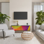 VIVID GEOMETRY 3-dörrars TV-bänk i svart finish