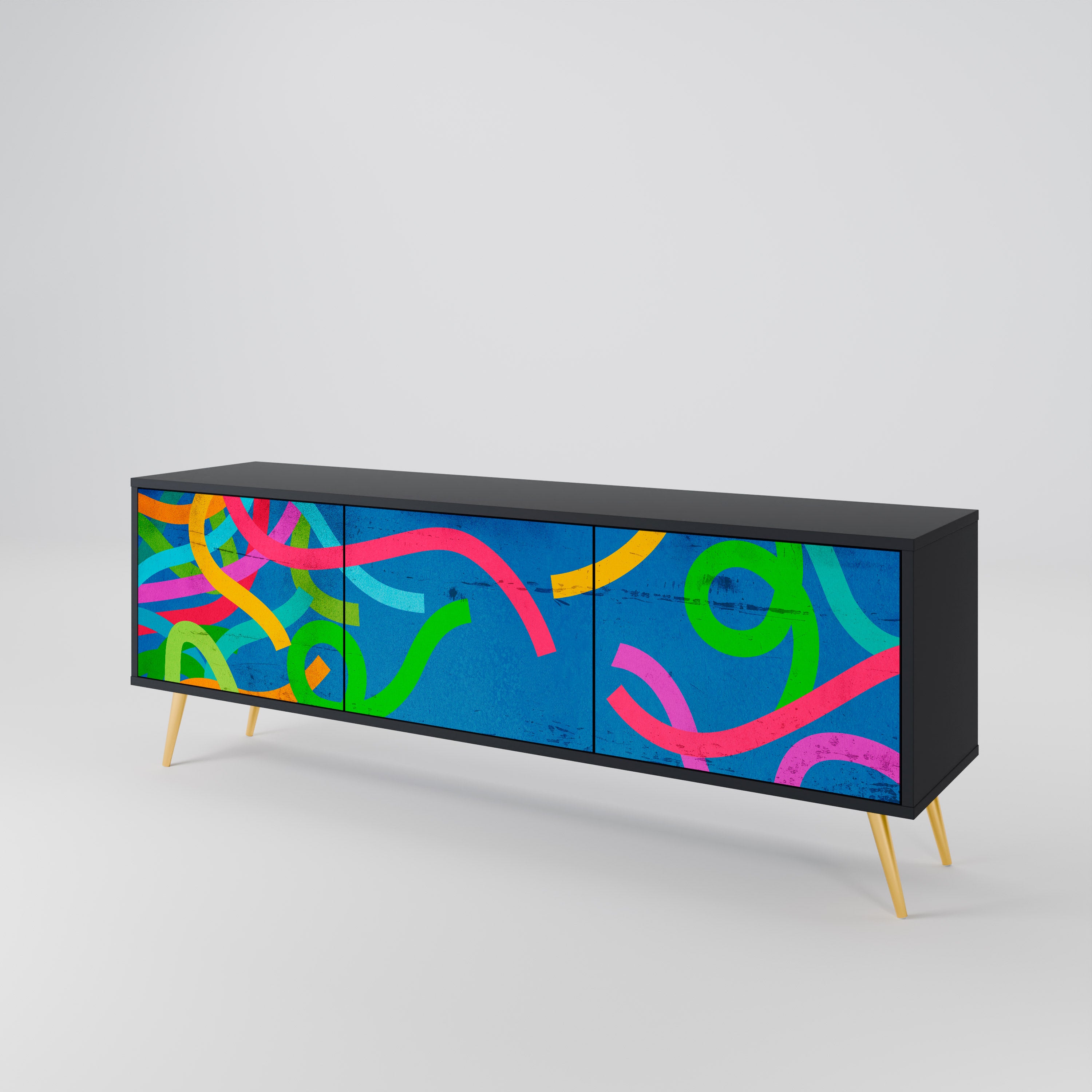 STREAMER TANGLE 3-Door TV Cabinet