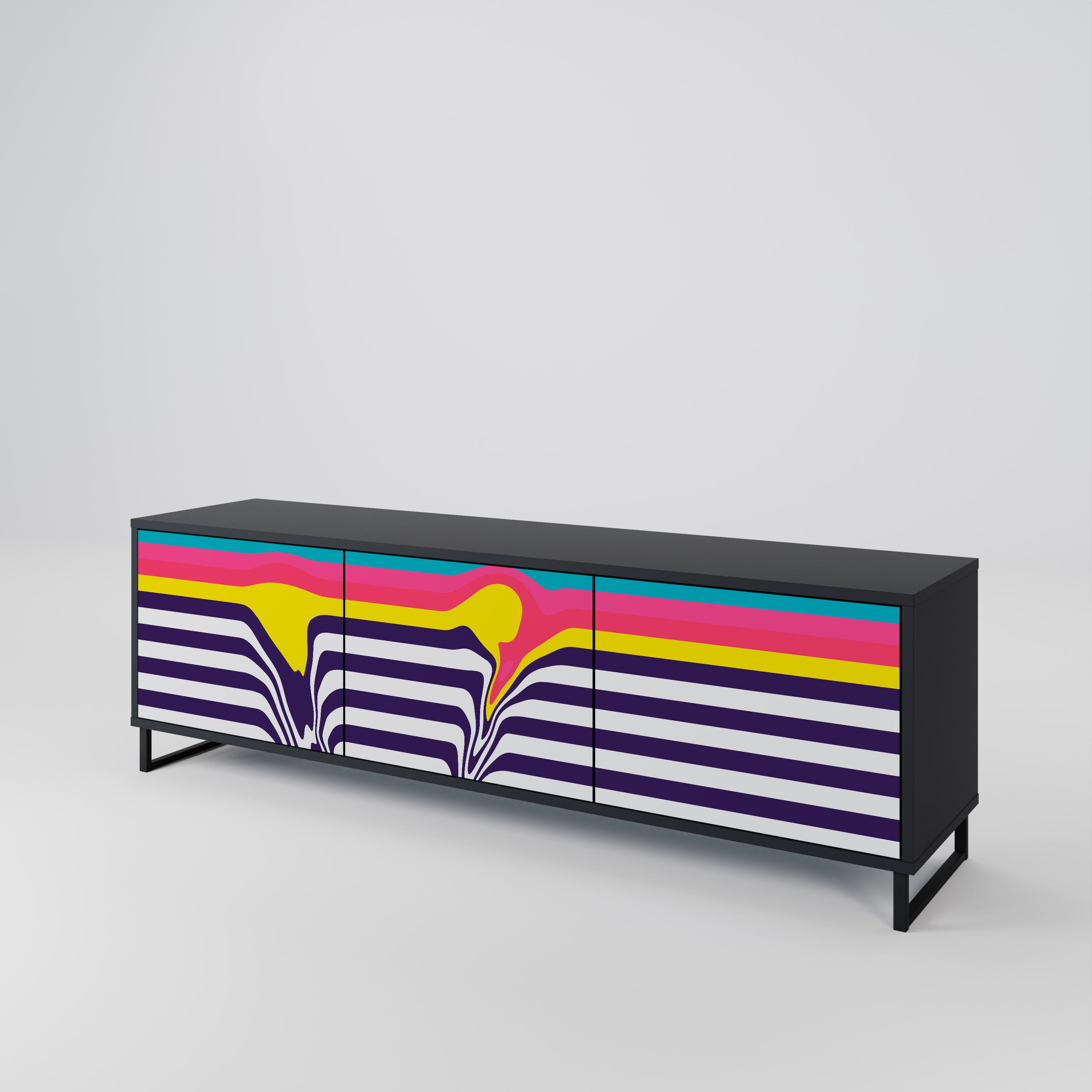 TONE COLLAPSE 3-Door TV Cabinet