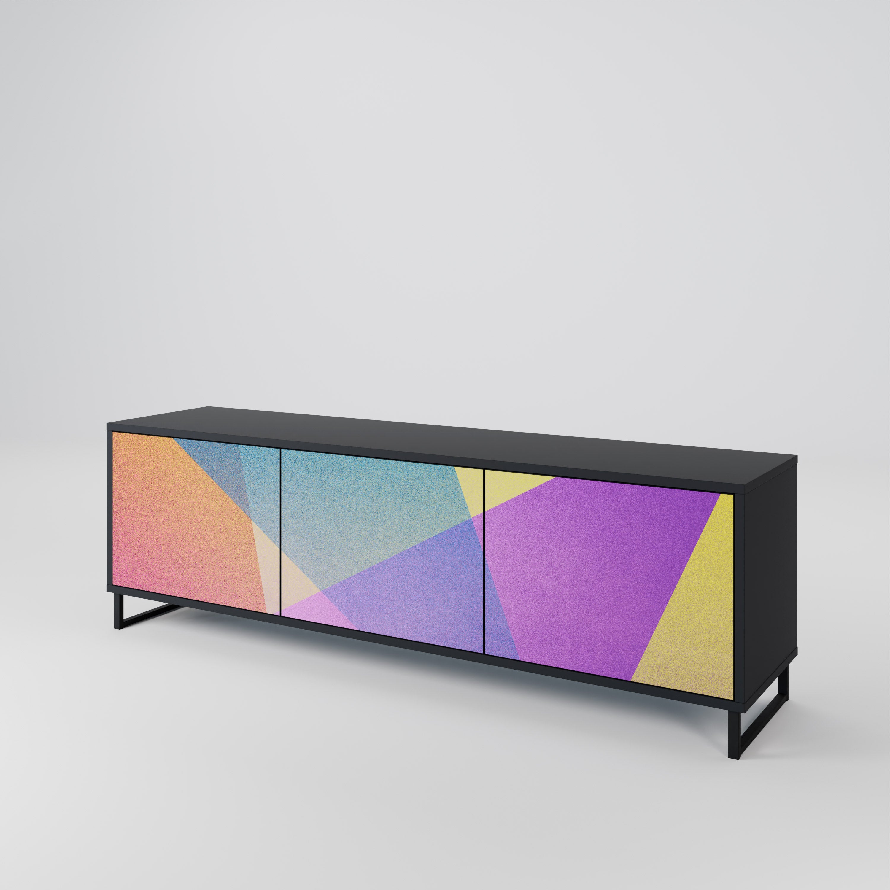 BRIGHT GEOMETRY 3-Door TV Cabinet