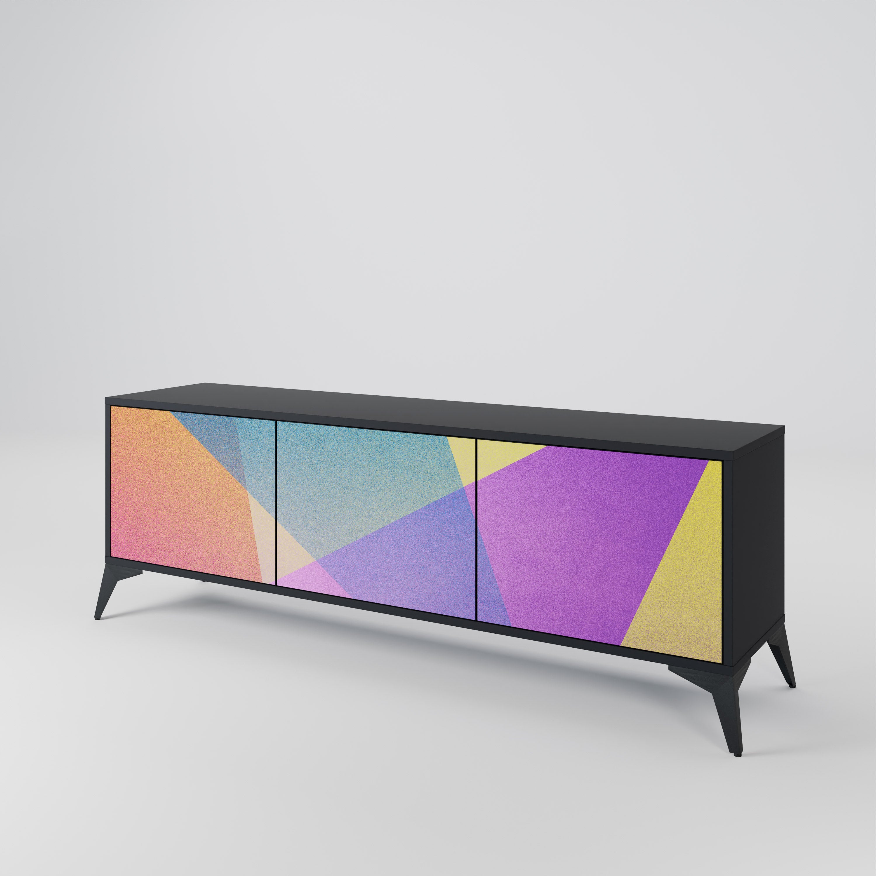 BRIGHT GEOMETRY 3-Door TV Cabinet