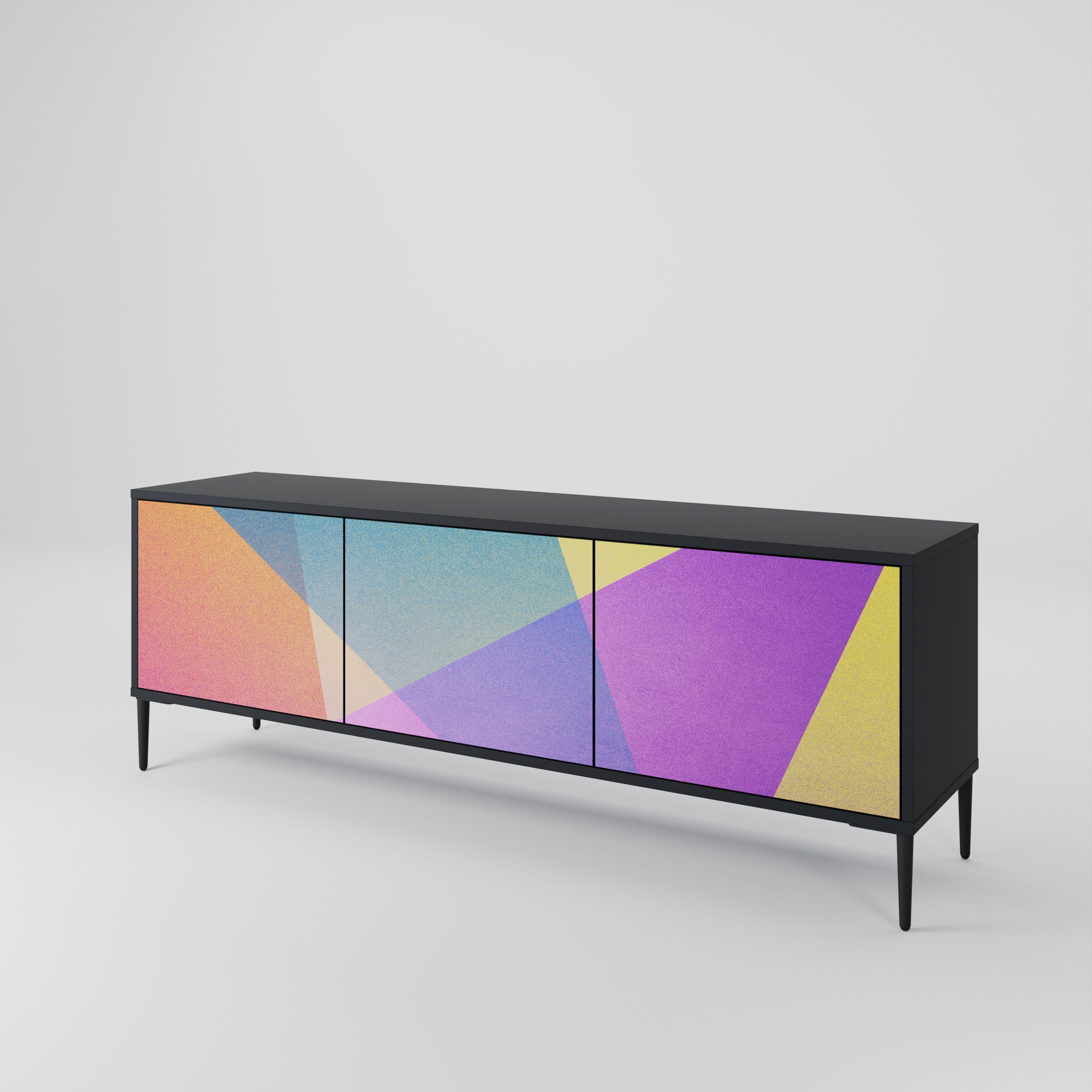 BRIGHT GEOMETRY 3-Door TV Cabinet