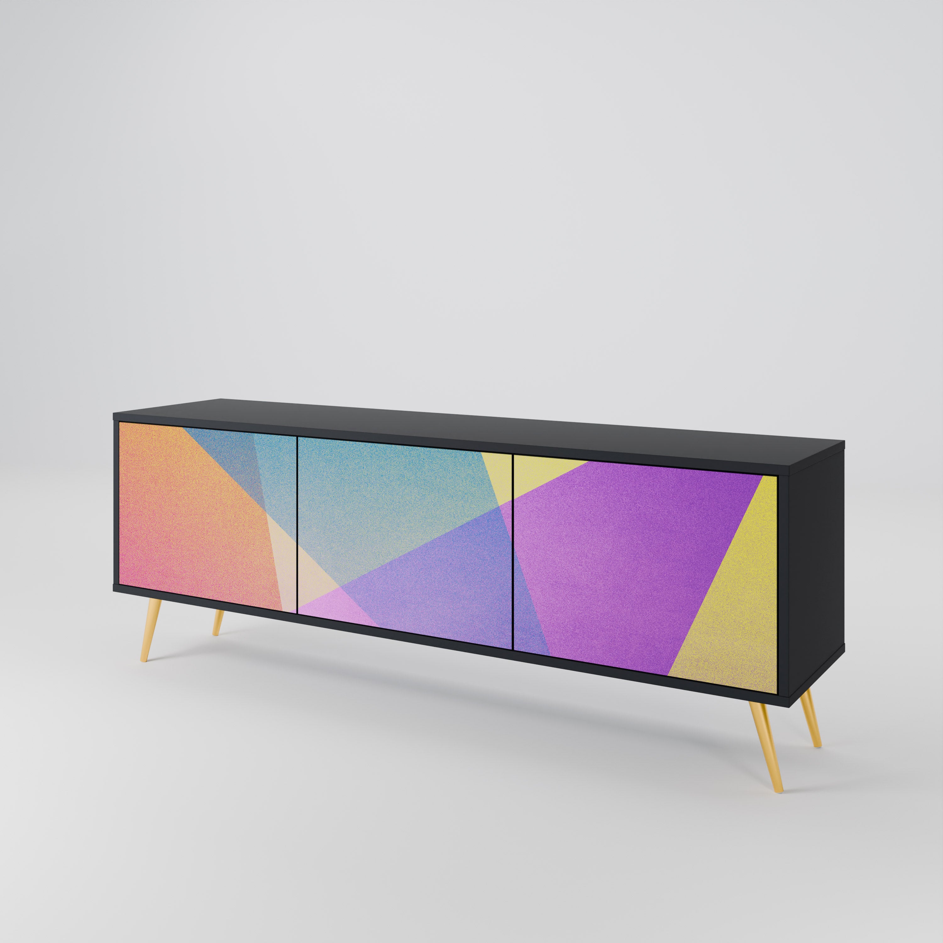 BRIGHT GEOMETRY 3-Door TV Cabinet
