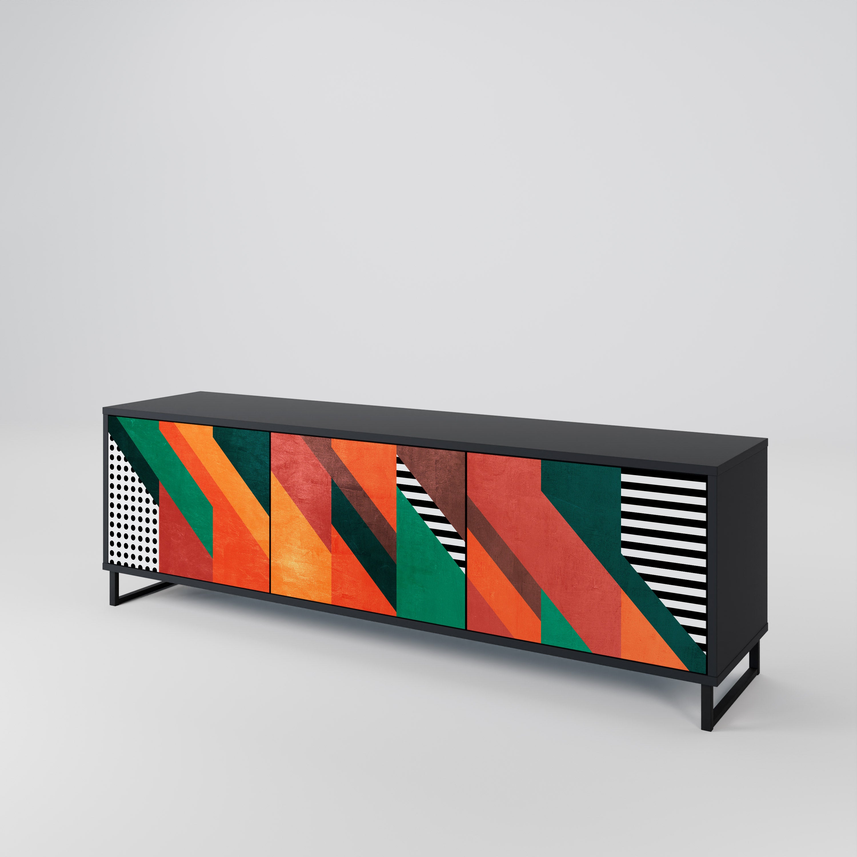 MAKESHIFT ARTISTRY 3-Door TV Cabinet