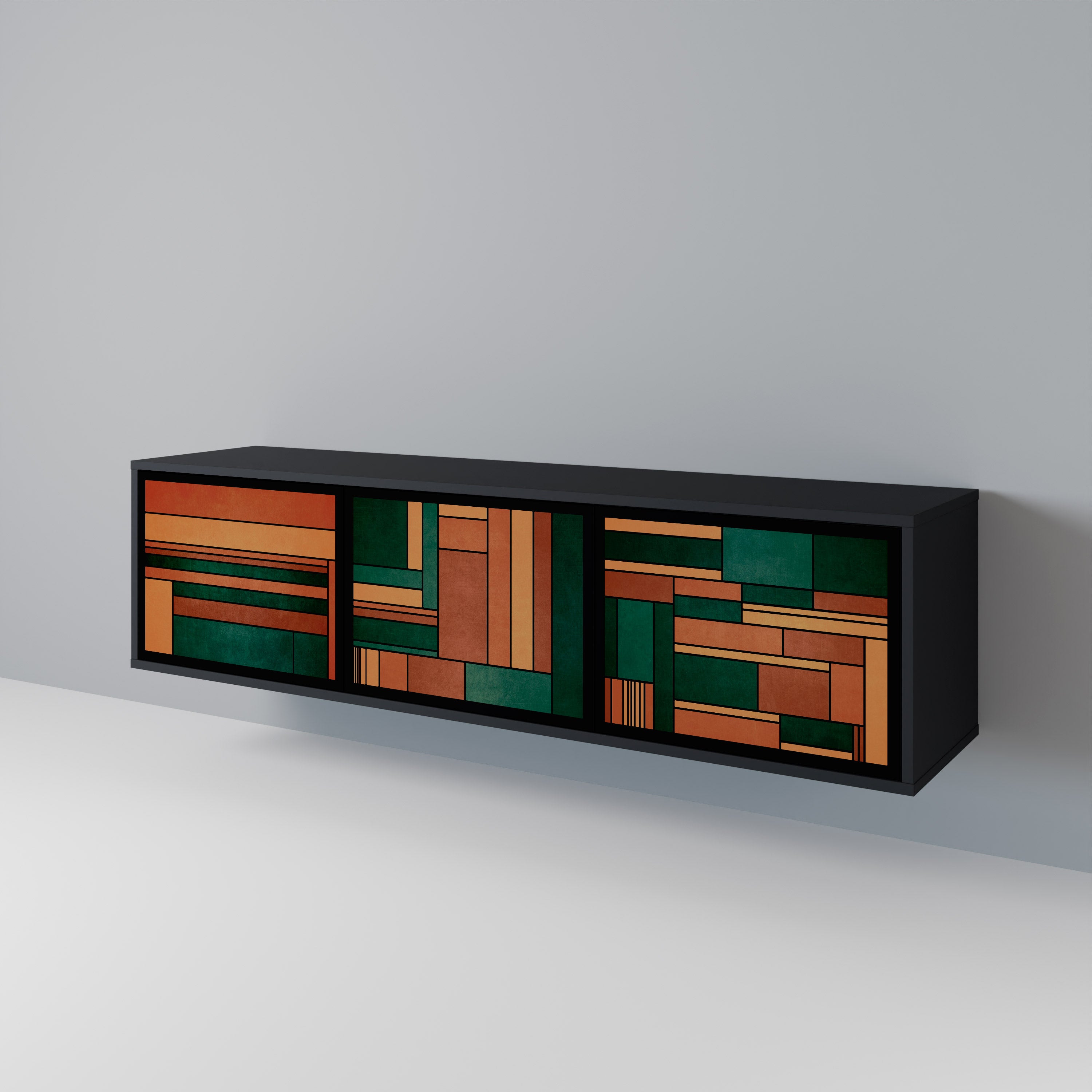 EARTHY FIGURES 3-Door TV Cabinet