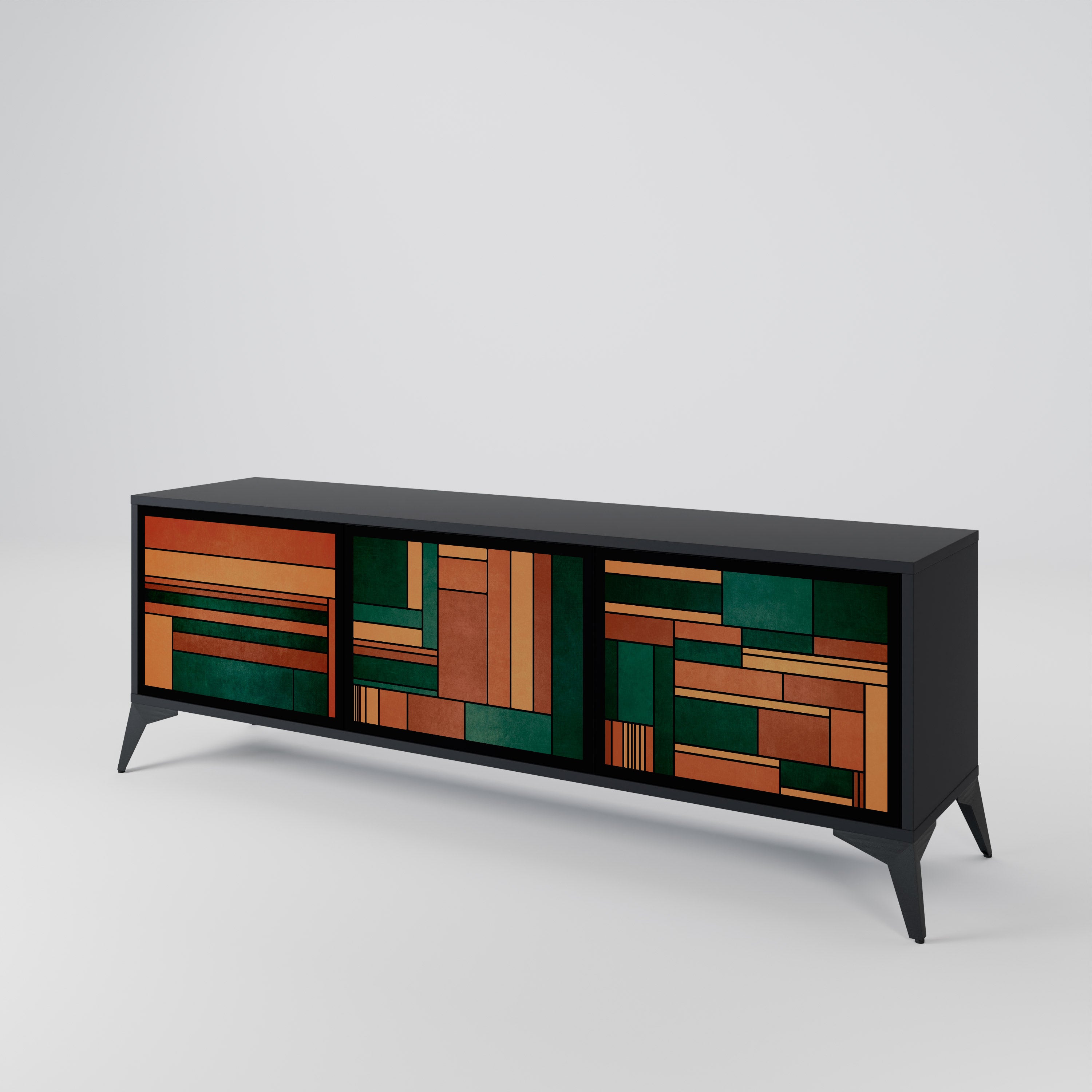 EARTHY FIGURES 3-Door TV Cabinet