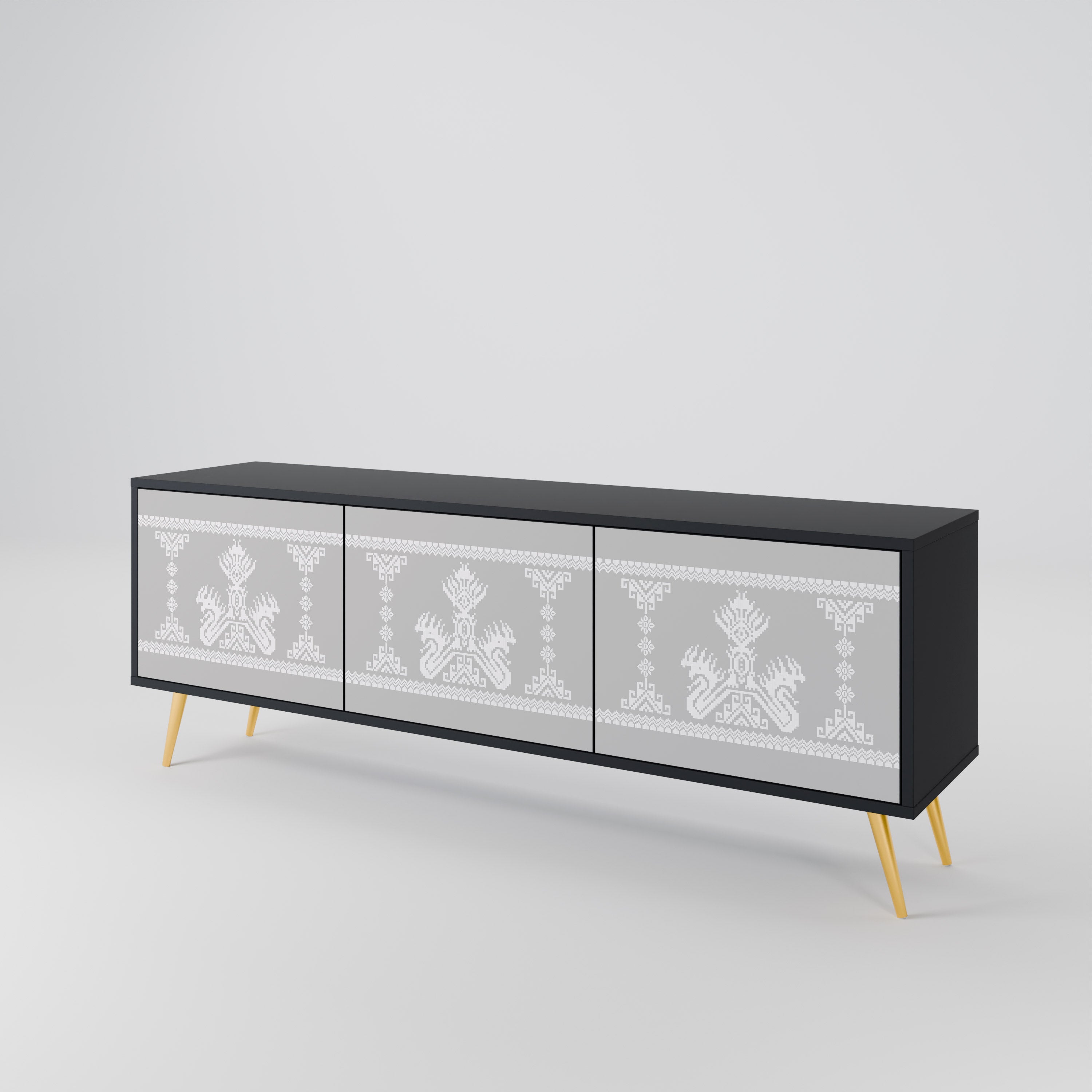 THAI GRAY 3-Door TV Cabinet