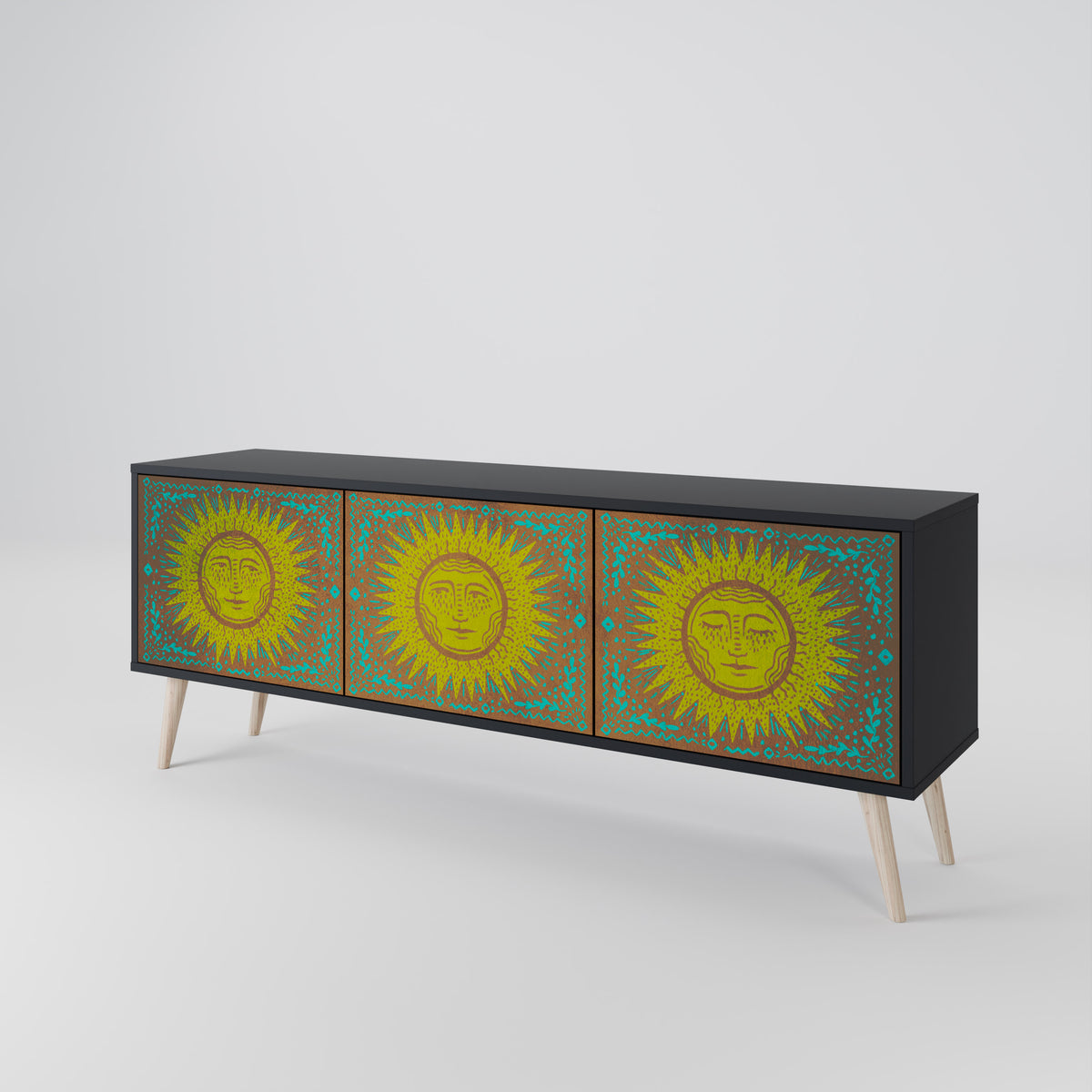 SUNSHINE EULOGY TV-bänk med 3 dörrar