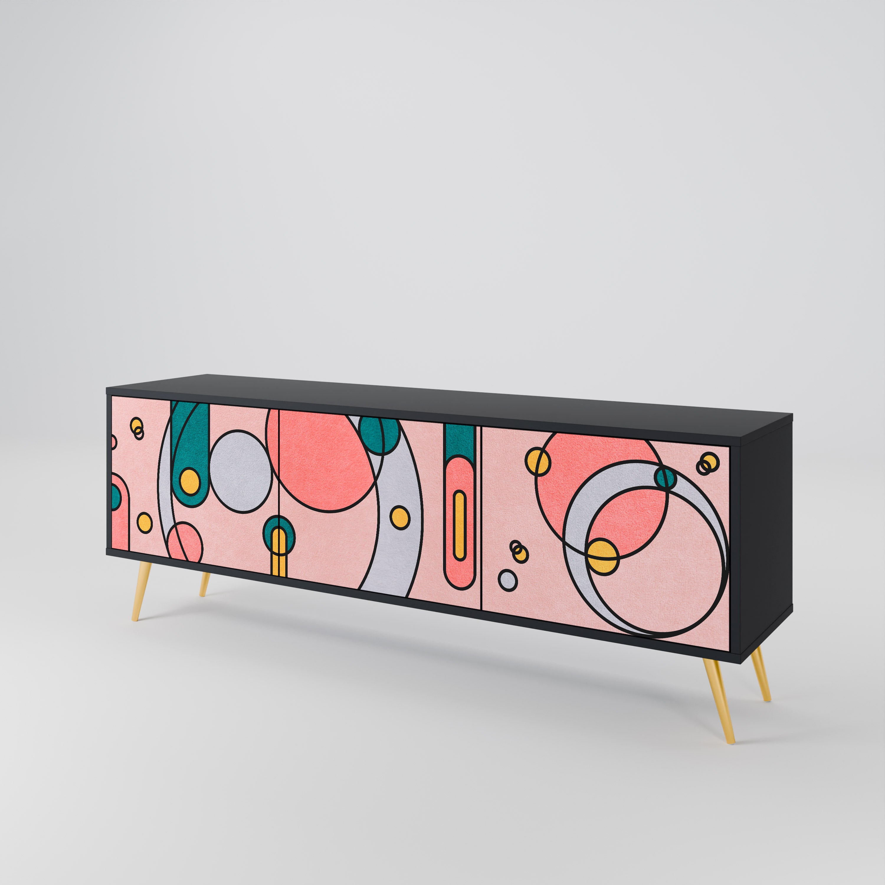 GOSSAMER ECHOES 3-Door TV Cabinet