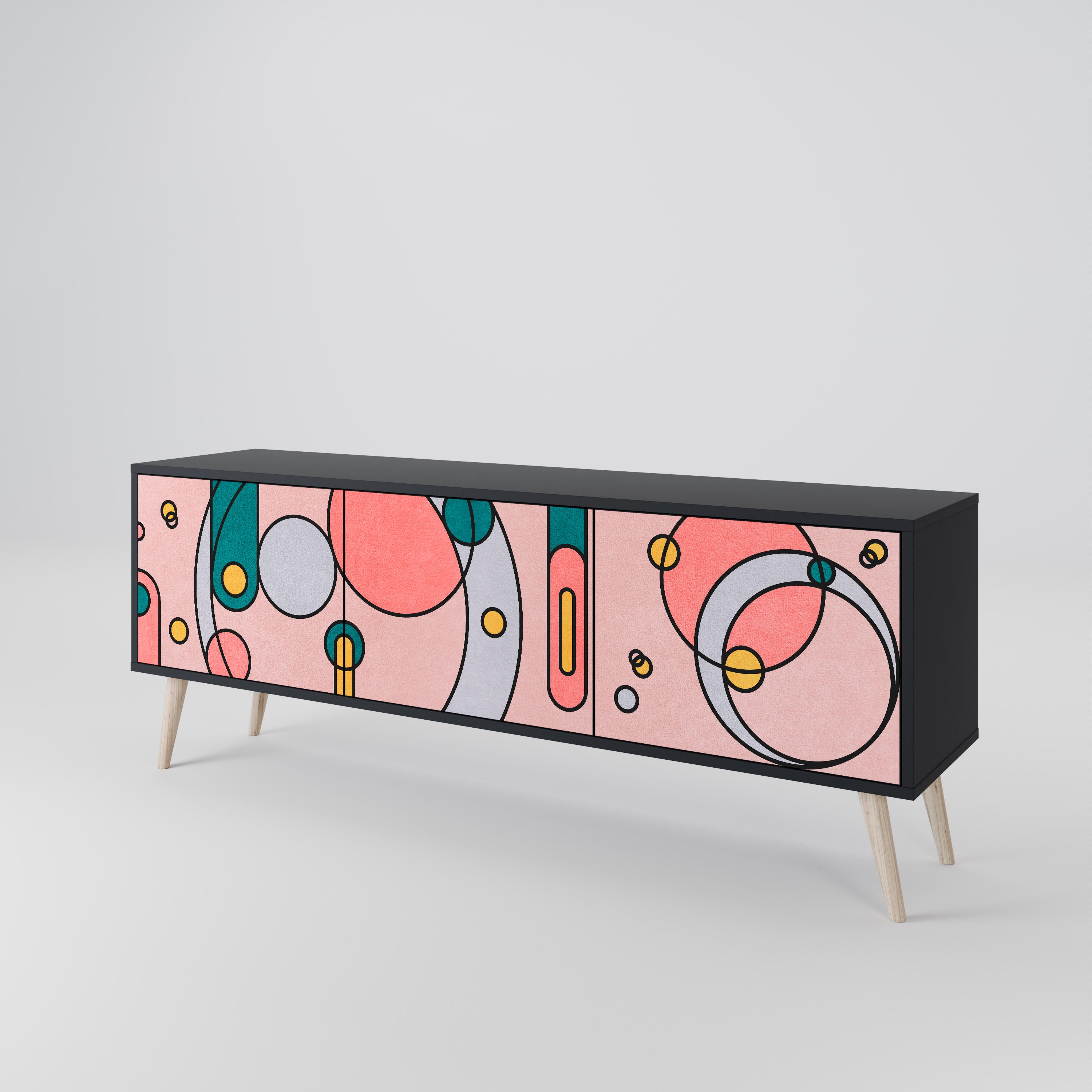 GOSSAMER ECHOES 3-Door TV Cabinet