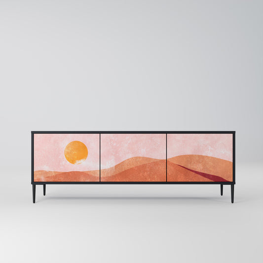 LIMINOUS SUNLIGHT 3-dörrars TV-bänk i svart finish