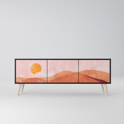 LIMINOUS SUNLIGHT 3-dörrars TV-bänk i svart finish