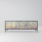 MOSAIC OF COLOURS 3-dörrars TV-bänk i svart finish