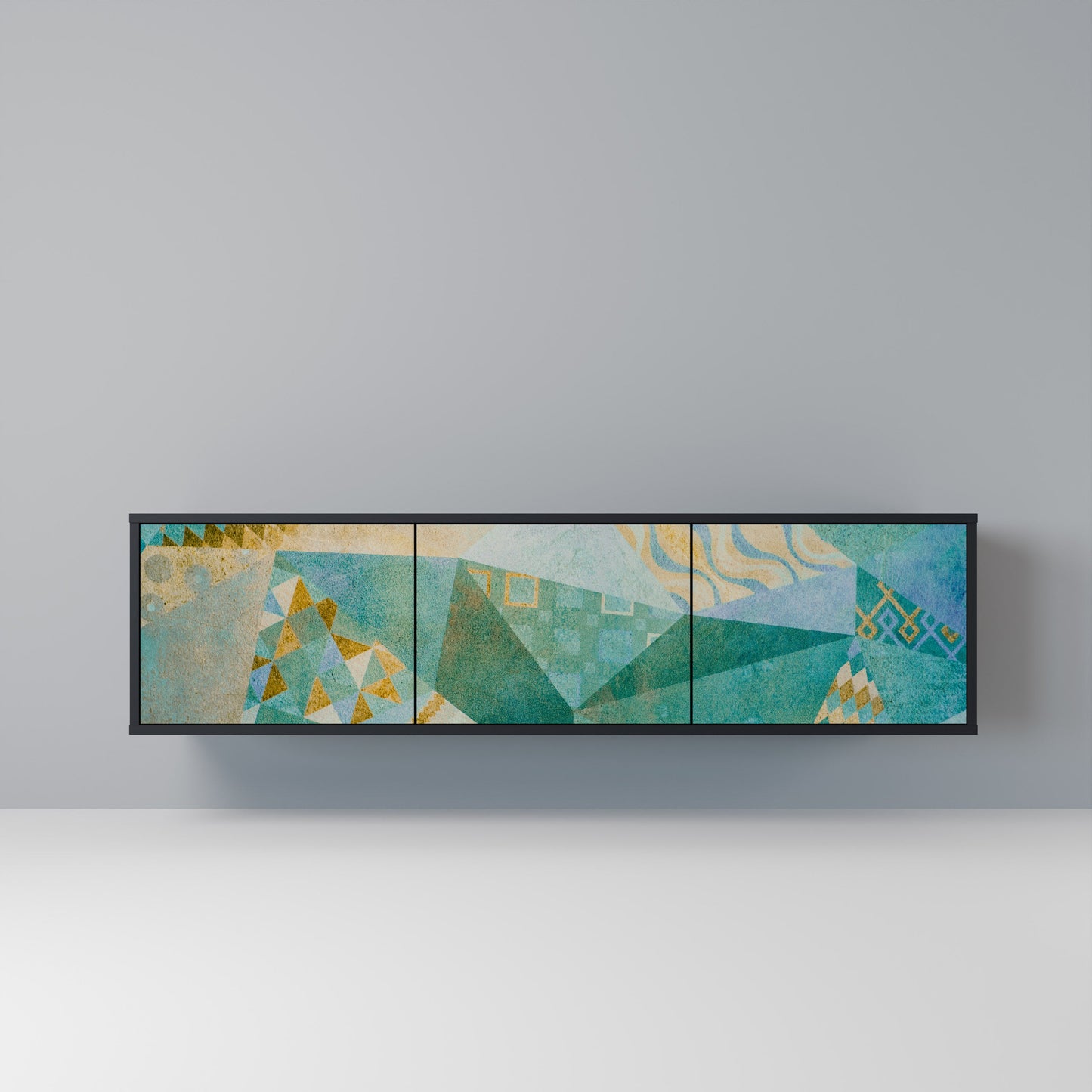 SPECTRUM SPLENDOR 3-dörrars TV-bänk i svart finish
