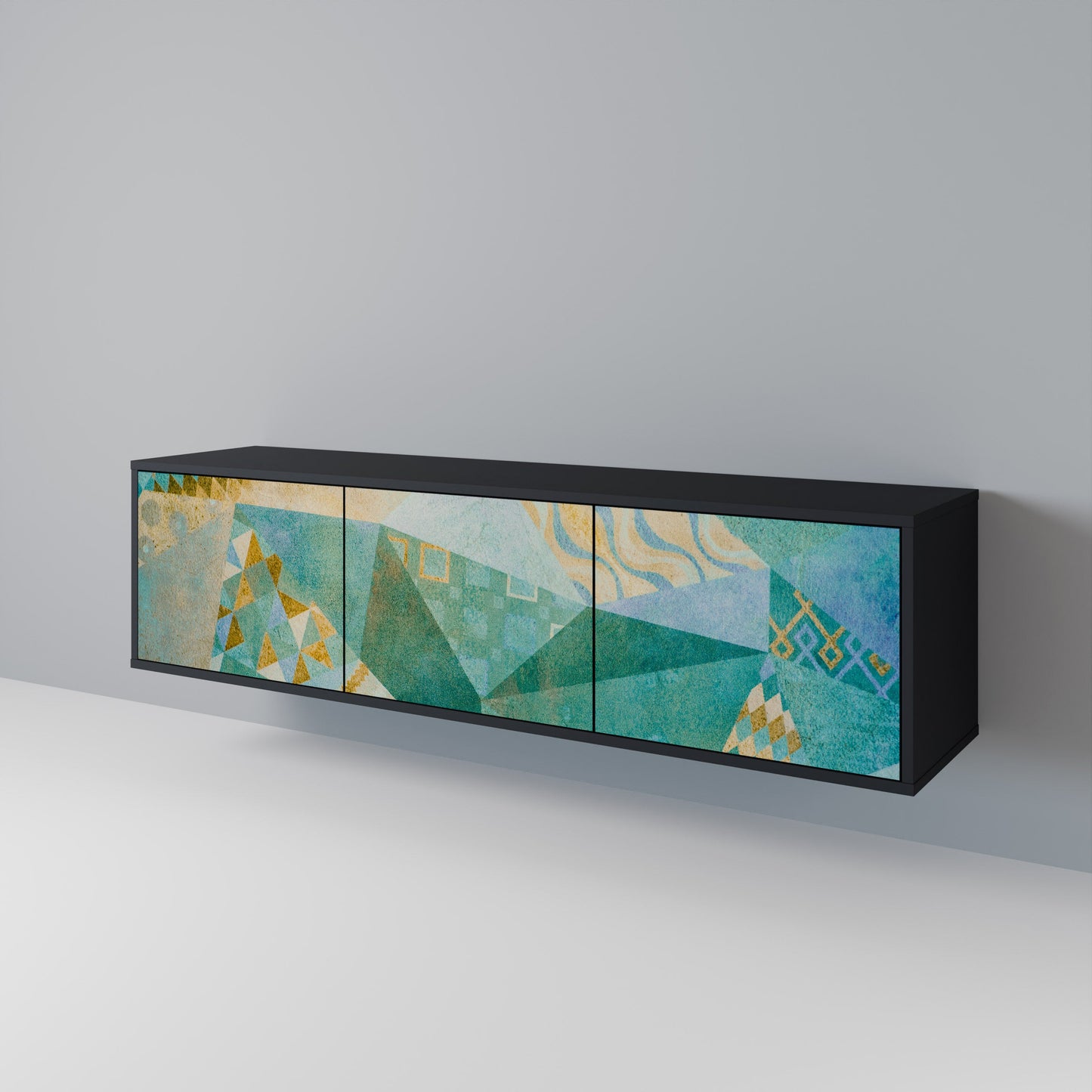 SPECTRUM SPLENDOR 3-dörrars TV-bänk i svart finish