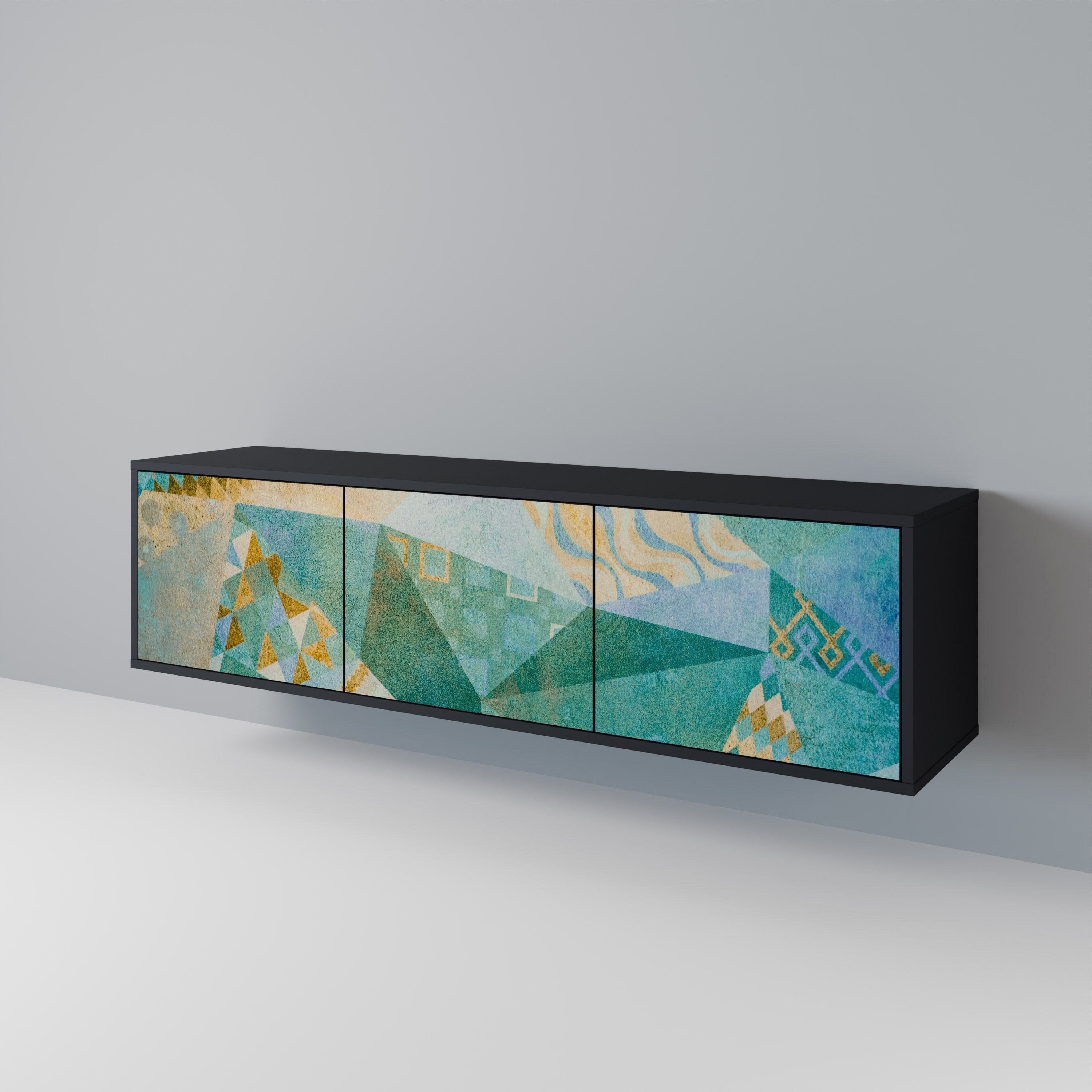 SPECTRUM SPLENDOR 3-dörrars TV-bänk i svart finish