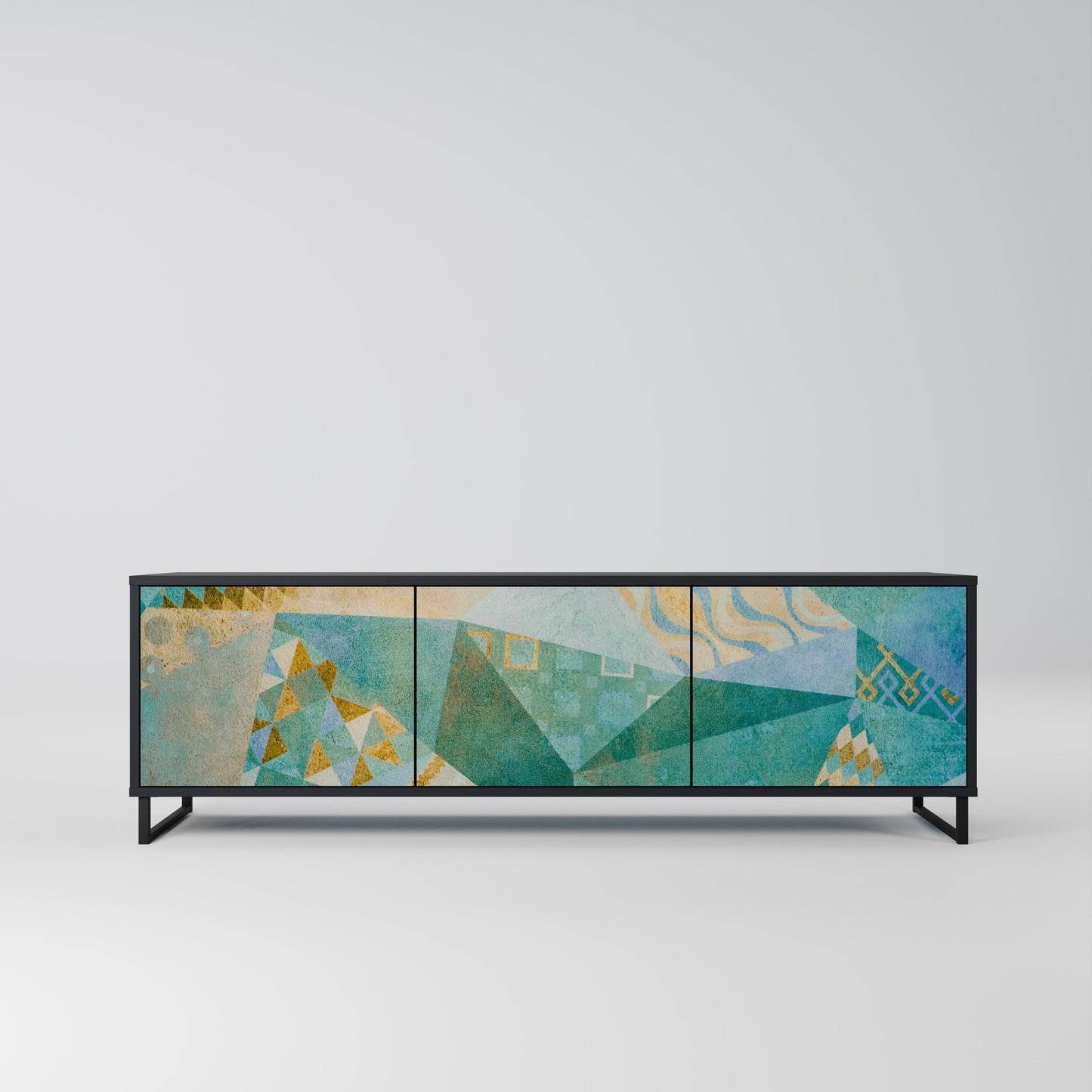 SPECTRUM SPLENDOR 3-dörrars TV-bänk i svart finish