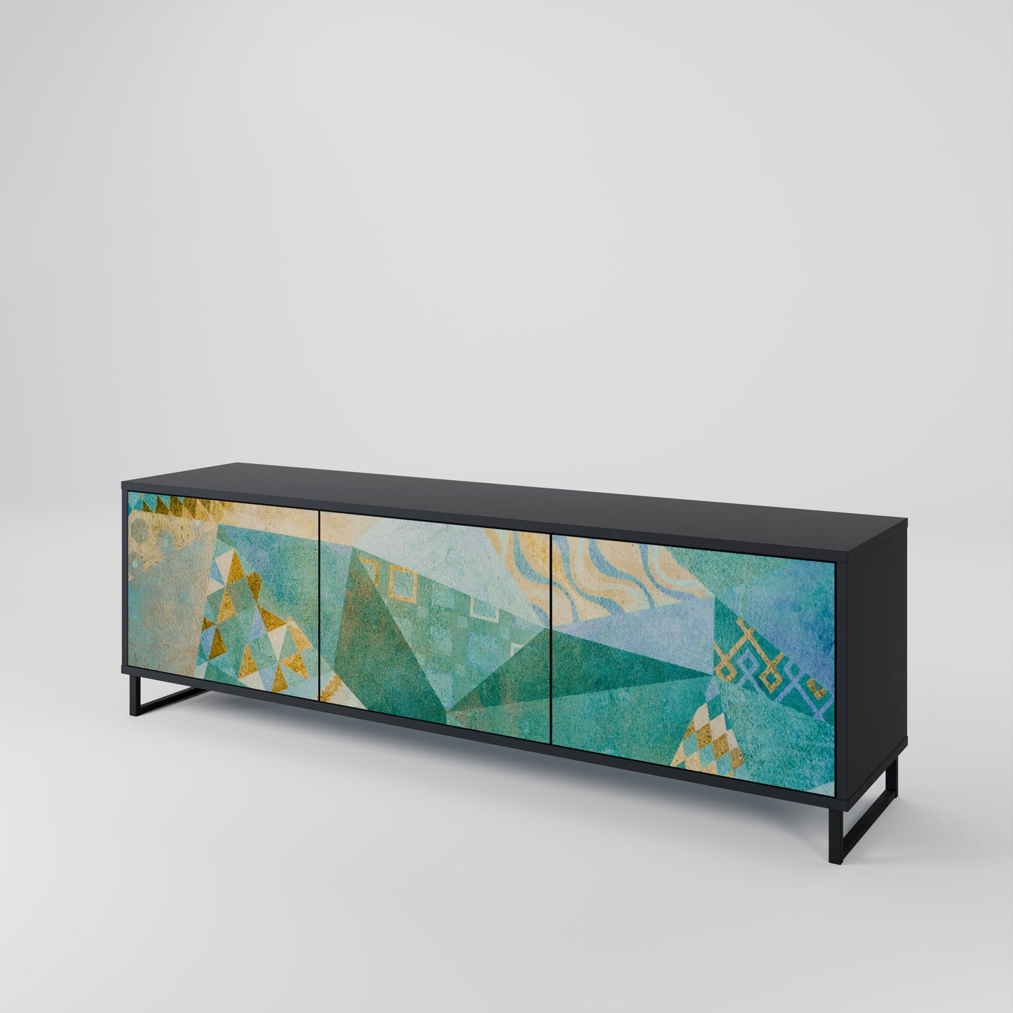 SPECTRUM SPLENDOR 3-dörrars TV-bänk i svart finish