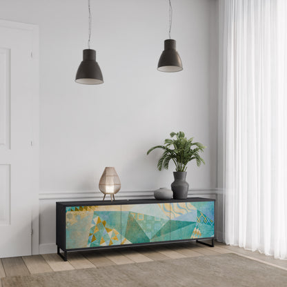 SPECTRUM SPLENDOR 3-dörrars TV-bänk i svart finish
