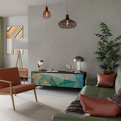 SPECTRUM SPLENDOR 3-dörrars TV-bänk i svart finish