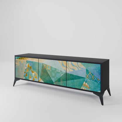 SPECTRUM SPLENDOR 3-dörrars TV-bänk i svart finish