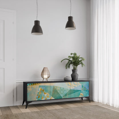 SPECTRUM SPLENDOR 3-dörrars TV-bänk i svart finish