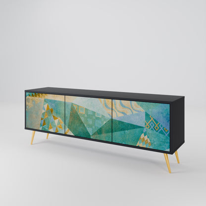 SPECTRUM SPLENDOR 3-dörrars TV-bänk i svart finish