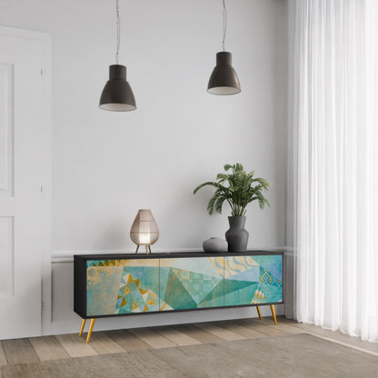 SPECTRUM SPLENDOR 3-dörrars TV-bänk i svart finish