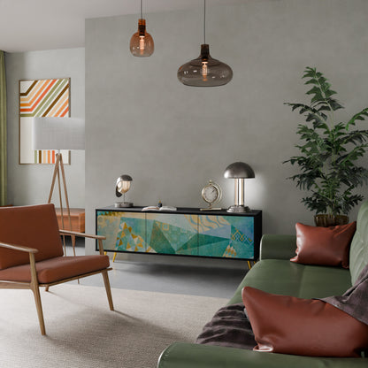 SPECTRUM SPLENDOR 3-dörrars TV-bänk i svart finish