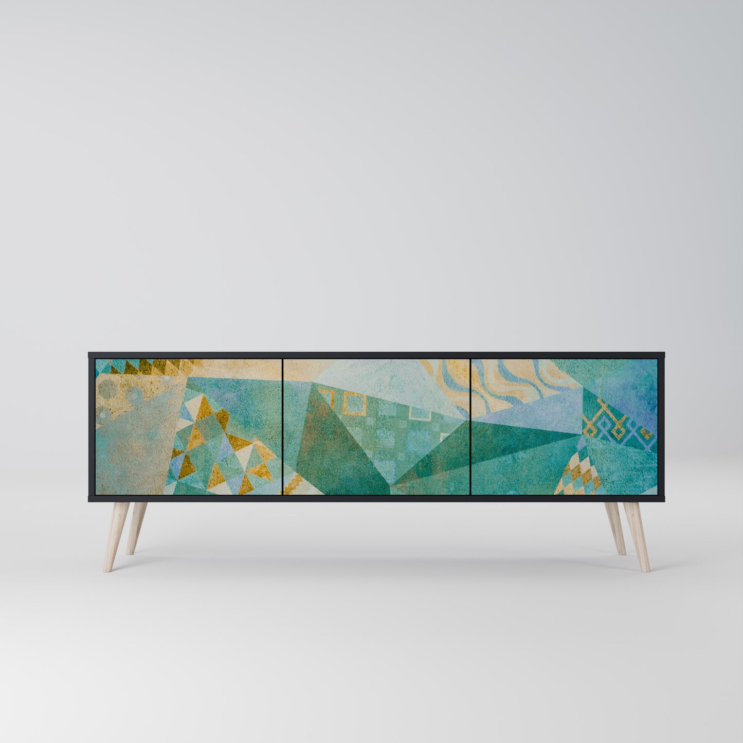 SPECTRUM SPLENDOR 3-dörrars TV-bänk i svart finish