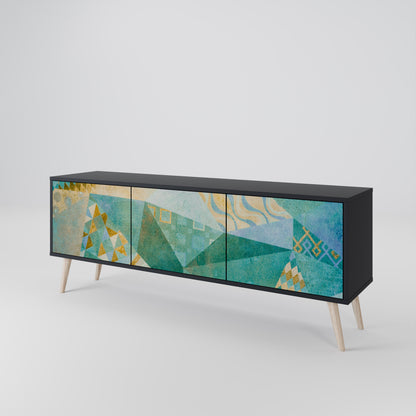 SPECTRUM SPLENDOR 3-dörrars TV-bänk i svart finish