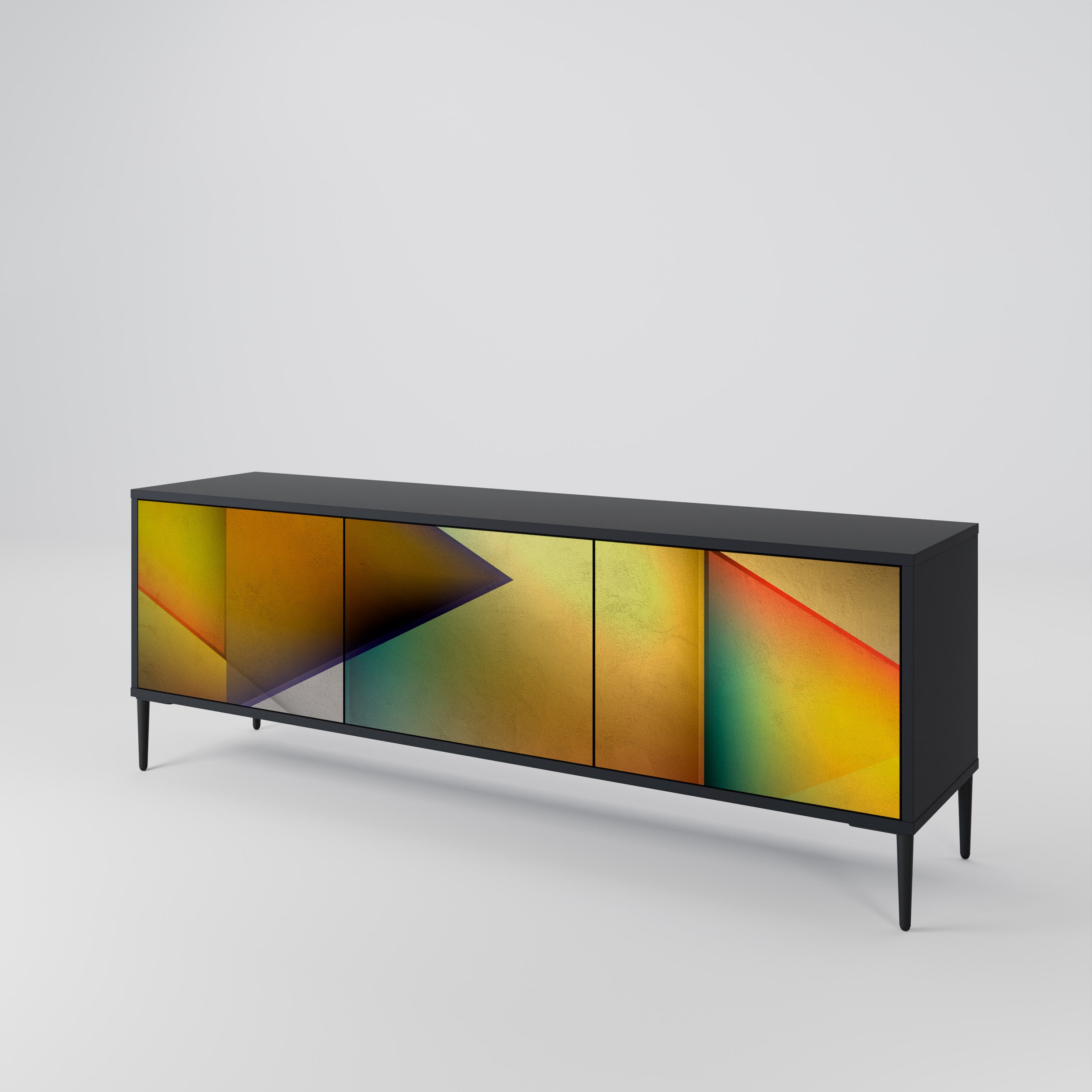 PIERCING SHARPNESS TV-bänk med 3 dörrar